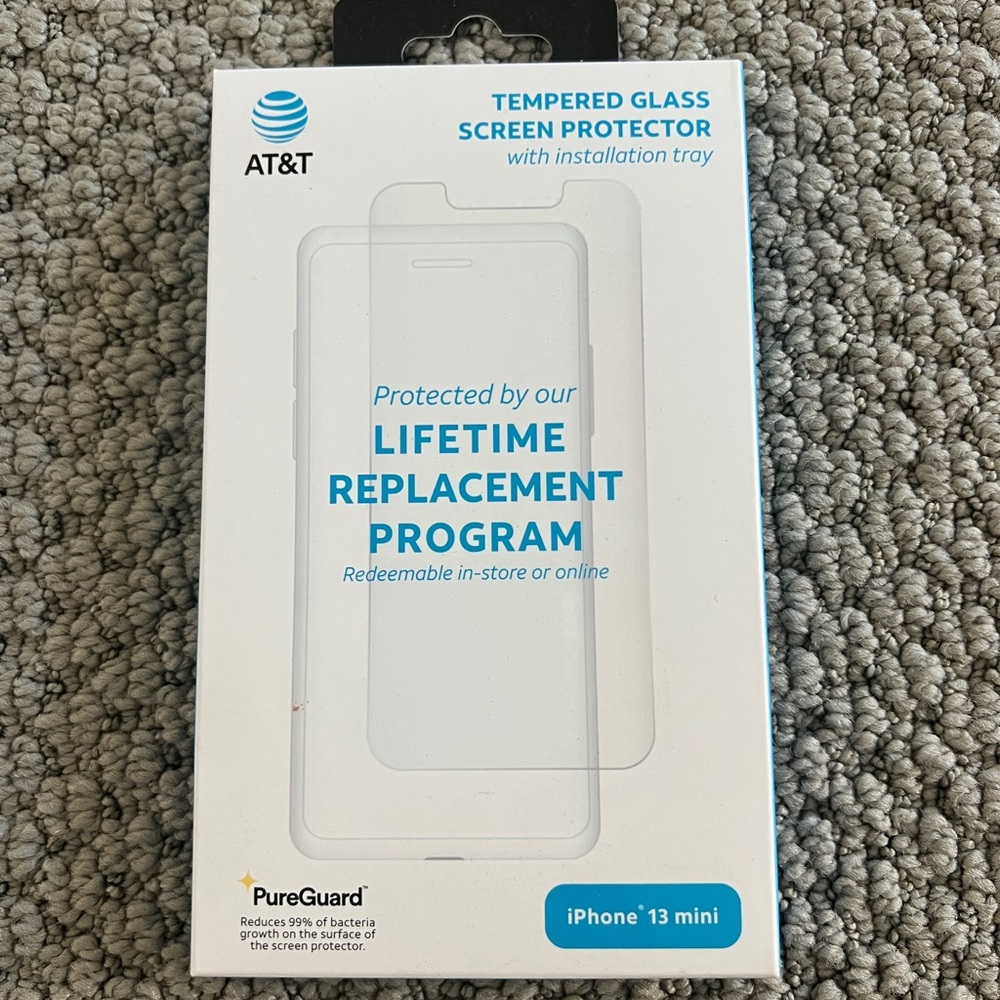 AT&T PureGuard Screen Protector for iPhone 13 Mini - Clear